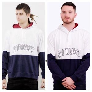 stussy color blocked hood